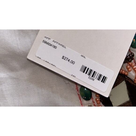 Milly New York Tunic Top NWT white/cream Jewels Mirror Embellished Sz 2 $274 - Picture 12 of 12